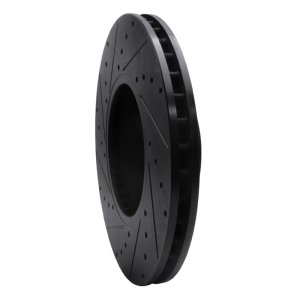 BMW 440i Gran Coupe Brake Rotor (1) - Front Right - R1 Concepts - Drilled & Slotted - Black - `12-`21